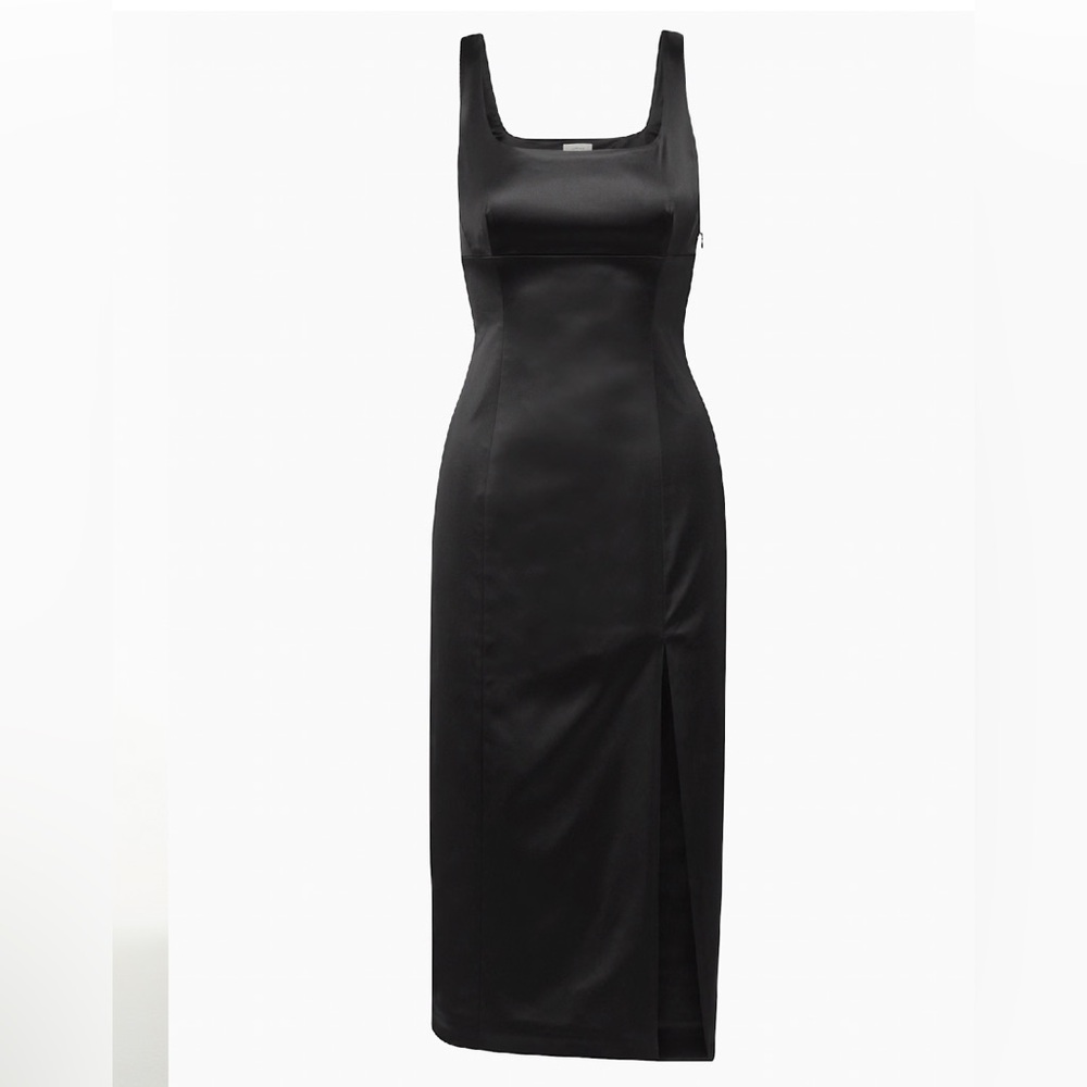 Aritzia Wilfred Shine Satin Midi Dress